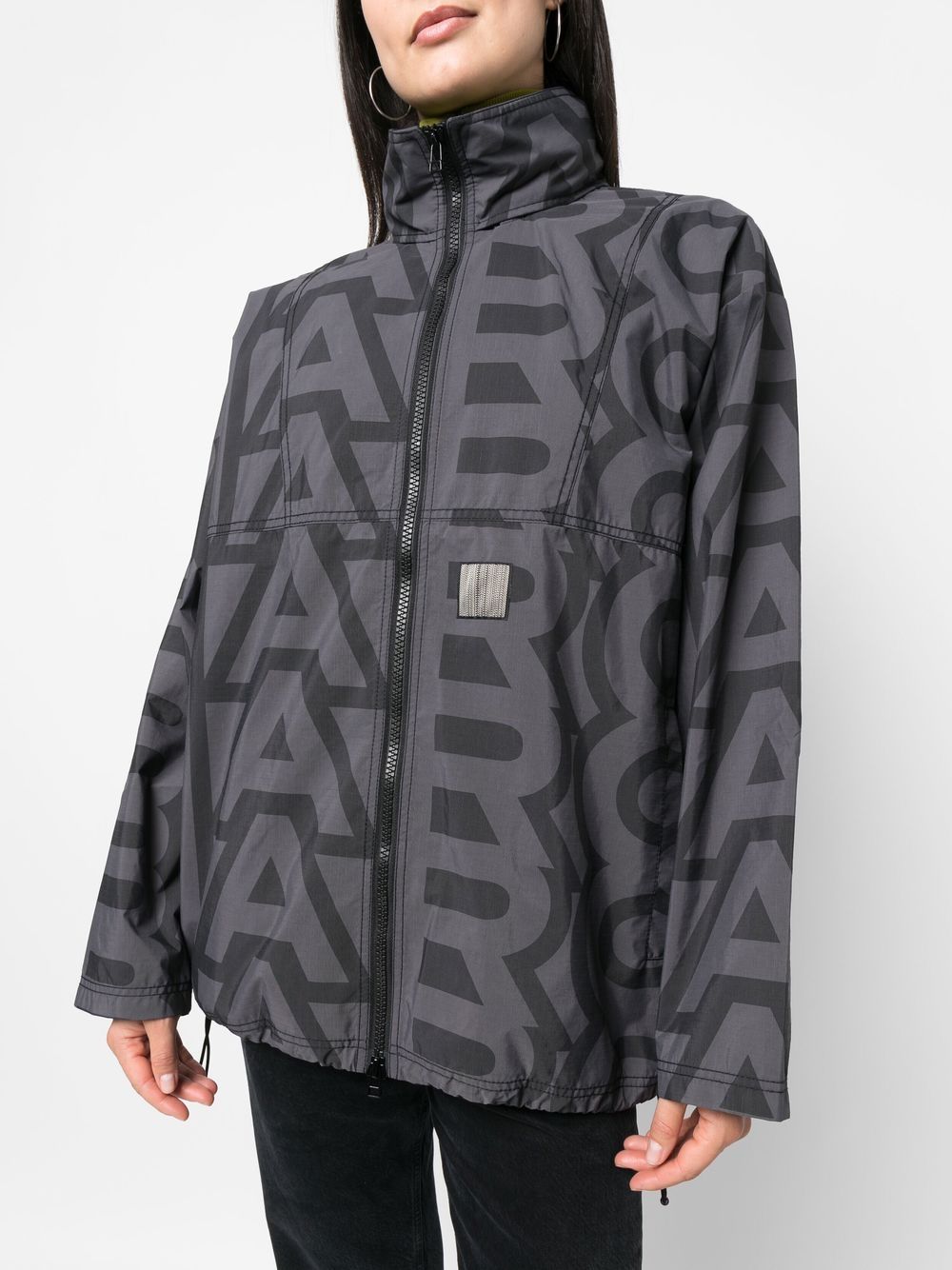 Black Monogram ripstop jacket - women